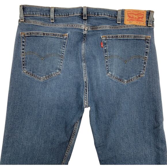 Levi's 505 Jeans Men's Size 40 x 30 Regular Straight Fit Blue Denim Pants - Picture 7 of 11